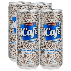 Boncafe Icafe French Vanilla Coffee Low Fat 240Ml X4