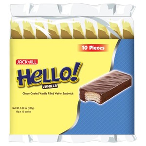 Jack'njill Hello Wafer Sandwich Vanilla 15G X10