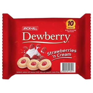 Jack'njill Dewberry Biscuit Strawberry 'N Cream 33G X10