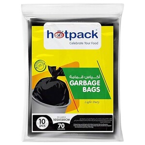 Hotpack Garbage Bag Xxl 105X130cm 70 Gallon 10 Pieces