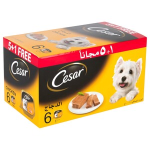 Cesar Chicken Dog Food 100G 5 + 1 Free