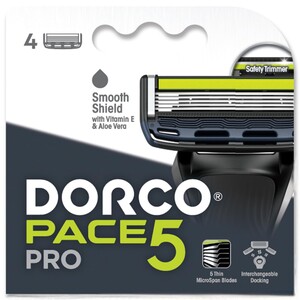 Dorco Pace 5 Pro Men Catrdiges 4 Pieces
