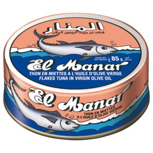 El Manar Flakes Tuna In Virgin Olive Oil 85G