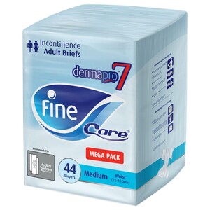 Fine Adult Diaper Heavy Brief Medium Mega Pack 44 Pieces