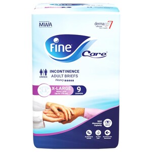 Fine Adult Incontinence Adult Diapers Briefs X-Large 9 Pieces