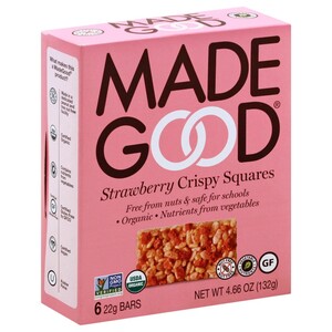 Made Good Organic Crispy Squares Strawberry 22G X6
