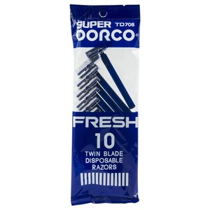 Dorco Twin Blade Disposable Razor Men 10 Pieces