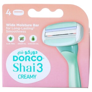 Dorco Razor Shai 3 Creamy Women Cartridges 4 Blades