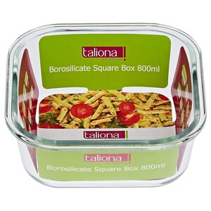 Taliona Borosilicate Square Food Container 80Cl