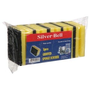 Silver Bell Grooved Sponge 5 Pieces