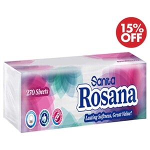 Rosana Facial Tissues 270 Sheets -15% Off