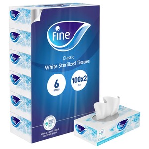 Fine Tissue Facial 100 Sheets X6