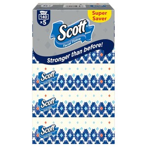 Scott Facial Tissue 140 Sheets X5