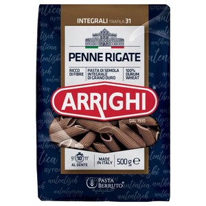 Arrighi Pasta Penne Rigate Wholemeal 500G