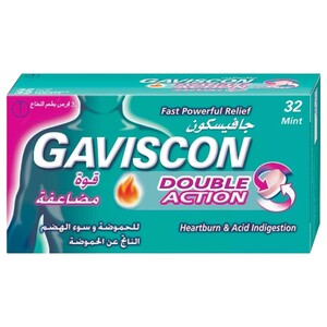 Gaviscon Double Action Liquid 32 Tablets