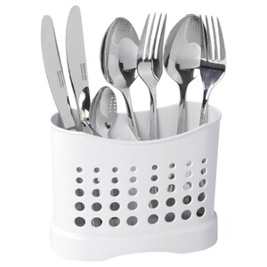 Plastic Forte Cutlery Drainer With Holes White