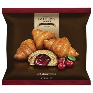 La Crema De Alva Mini Croissant Cherry 210G