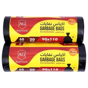 Avant Garde Bio Degradable Black Garbage Bag 90 X 110Cm X2