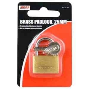 Mega Brass Padlock 25Mm