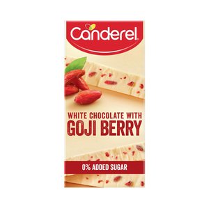 Canderel White Chocolate With Goji Berry 75G