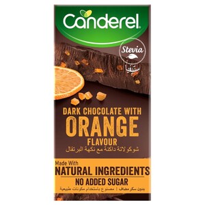 Canderel Dark Chocolate With Orange Stevia 75G