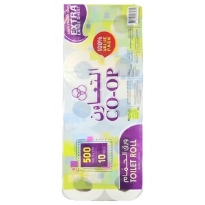 Co-Op Jumbo Toilet Roll 2 Ply 500 Sheets 10 Rolls