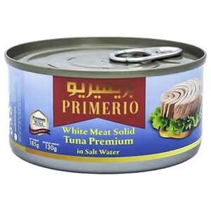 Primerio White Meat Solid Tuna Premium In Salt Water 185G