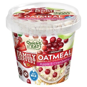 Family Harvest Instant Oatmeal Apple & Cranberry 55G