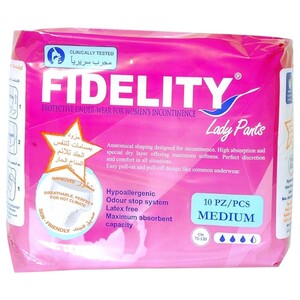 Fidelity Adult Diaper Lady Pants Medium 10 Pieces