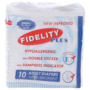 Fidelity Adult Diapers Small 10 Pieces