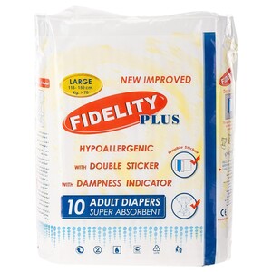 Fidelity Adult Diapers Large 10 Pieces