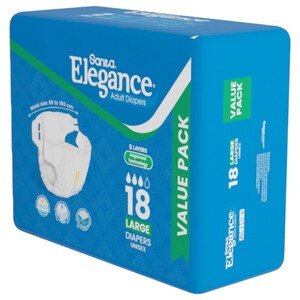 Sanita Elegance Adult Diapers Eco Large 18 Pieces -20% Off