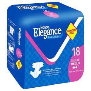 Sanita Elegance Adult Diapers Medium 18 Pieces -20% Off