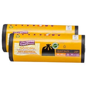Enviroguard Garbage Bag Black 90X110cm X2