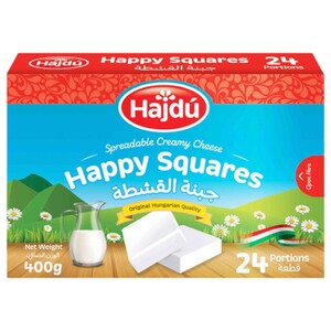 Hajdu Happy Squares Spreadable Creamy Cheese 24 Portions 400G