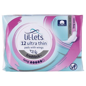 Lil-Lets Sanitary Pads Ultra Long With Wings 12 Pieces