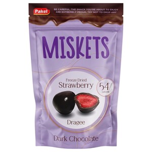 Miskets Freeze Dried Strawberry Dark Chocolate 80G
