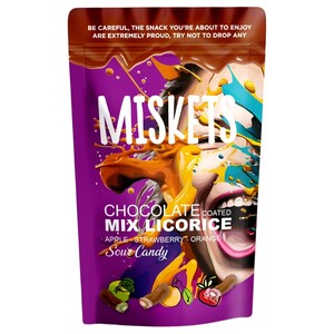 Miskets Mix Licorice Assorted Sour Candy 80G