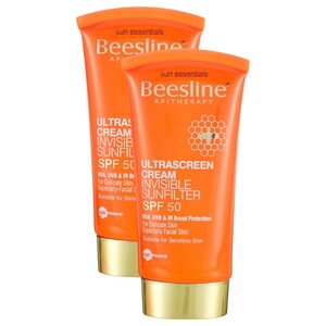 Beesline Ultrascreen Cream Invisible Sunfilter 50 Spf 60Ml X2