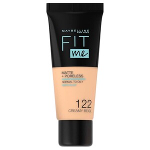 Maybelline New York Fit Me Foundation Matte & Poreless 122 Natural Beige 30Ml