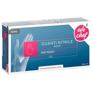 Evo Chef Black Gloves Medium 100 Pieces