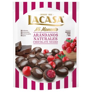 Lacasa Dark Chocolate Coated Cranberries 125G