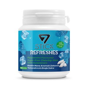 7 Sticks Chewing Gum Sugar Free Refreshes Peppermint 60Pieces
