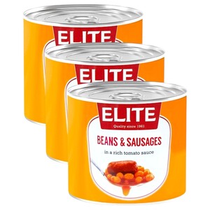 Elite Baked Beans & Sausages 210G X3