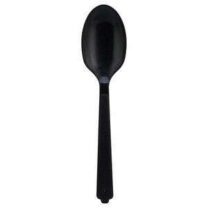 Hotpack Plastic Spoon Medium Duty Black 25 Pieces
