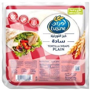 L'usine Tortilla Wrap Plain 240G