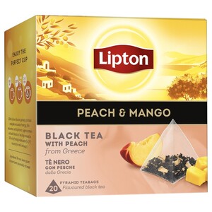 Lipton Black Tea Peach & Mango 20 Bags 34G