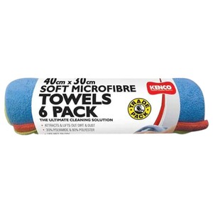 Kenco Soft Microfiber Towel 6 Pieces 40X30cm