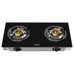 Impex 2 Burner Glass Top Gas Stove 1214F