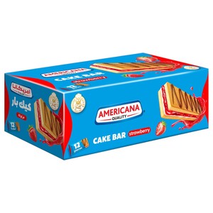 Americana Cake Bar Strawberry 20G X12